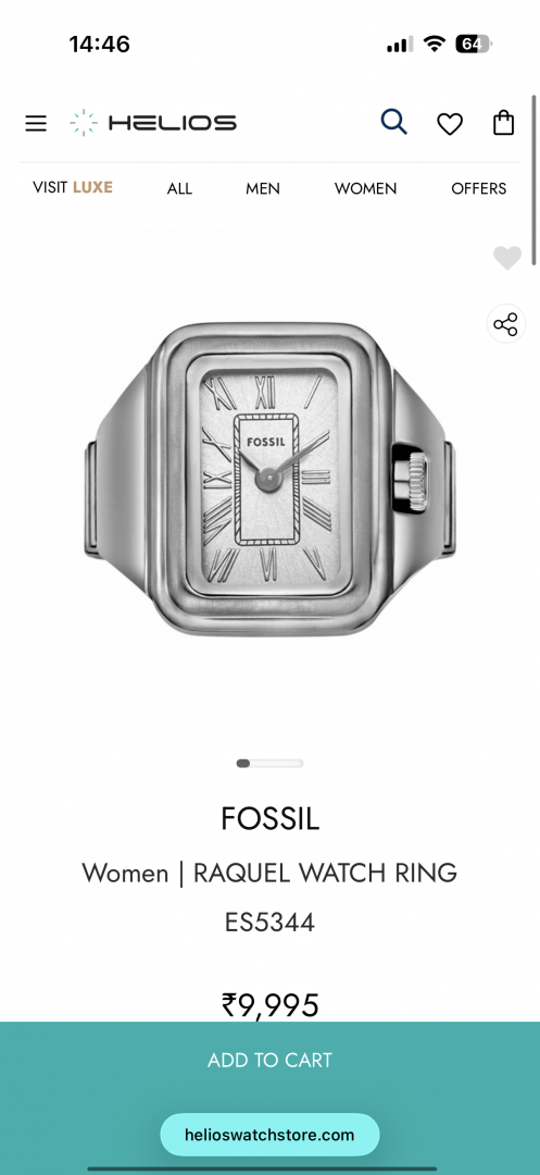 FOSSIIL RAQUEL RING WATCH UNISEX R-6 Main image