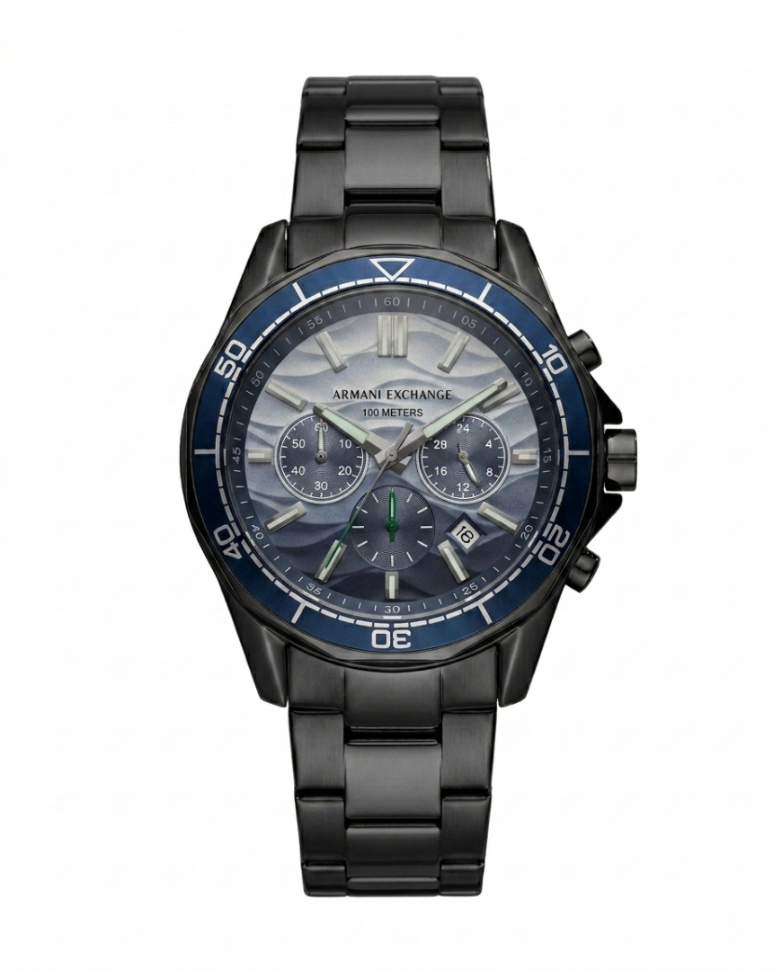 Armaani Exchange 100 Meters Black  Two Shade Dial Main image
