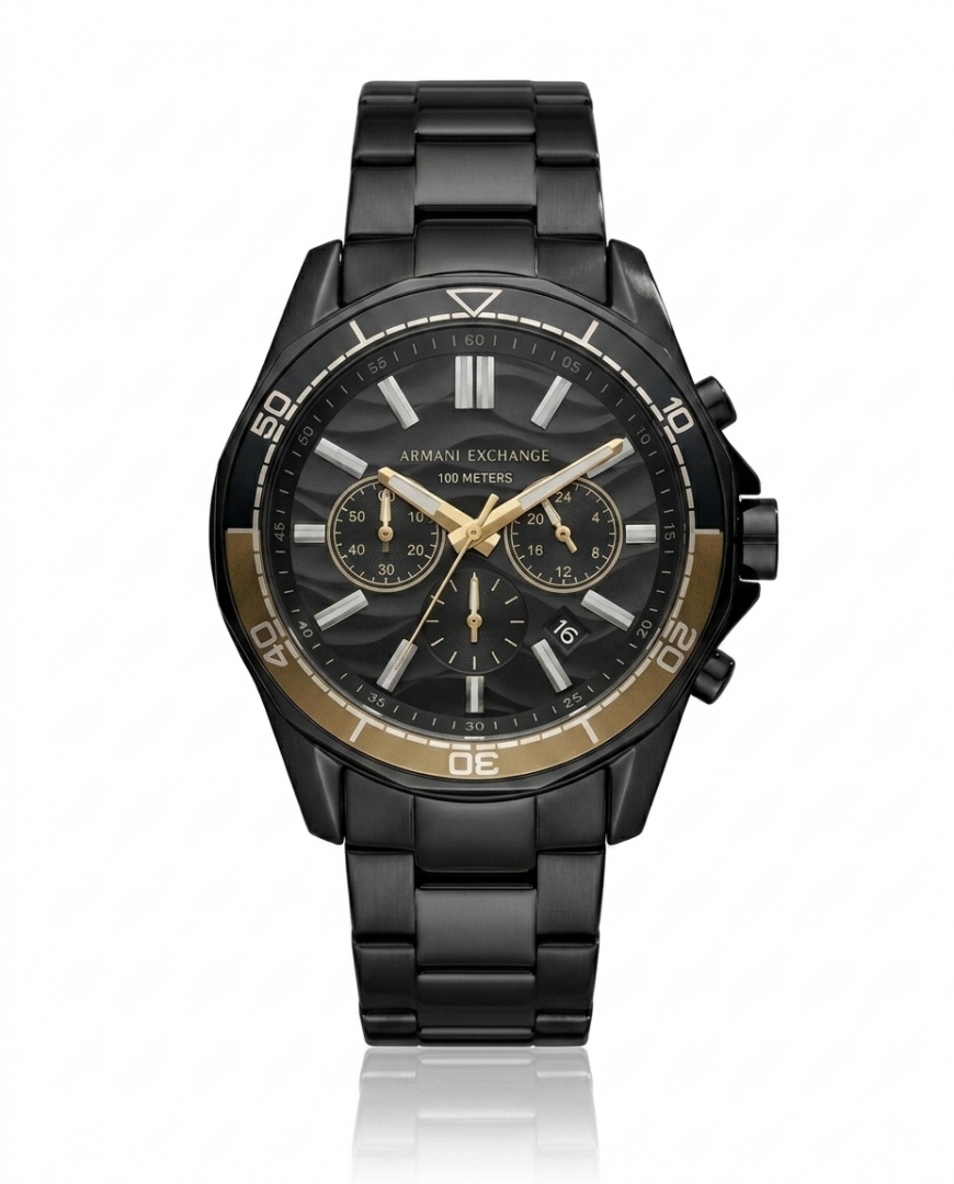 Armaani Exchange 100 Meters Black Dial Main image