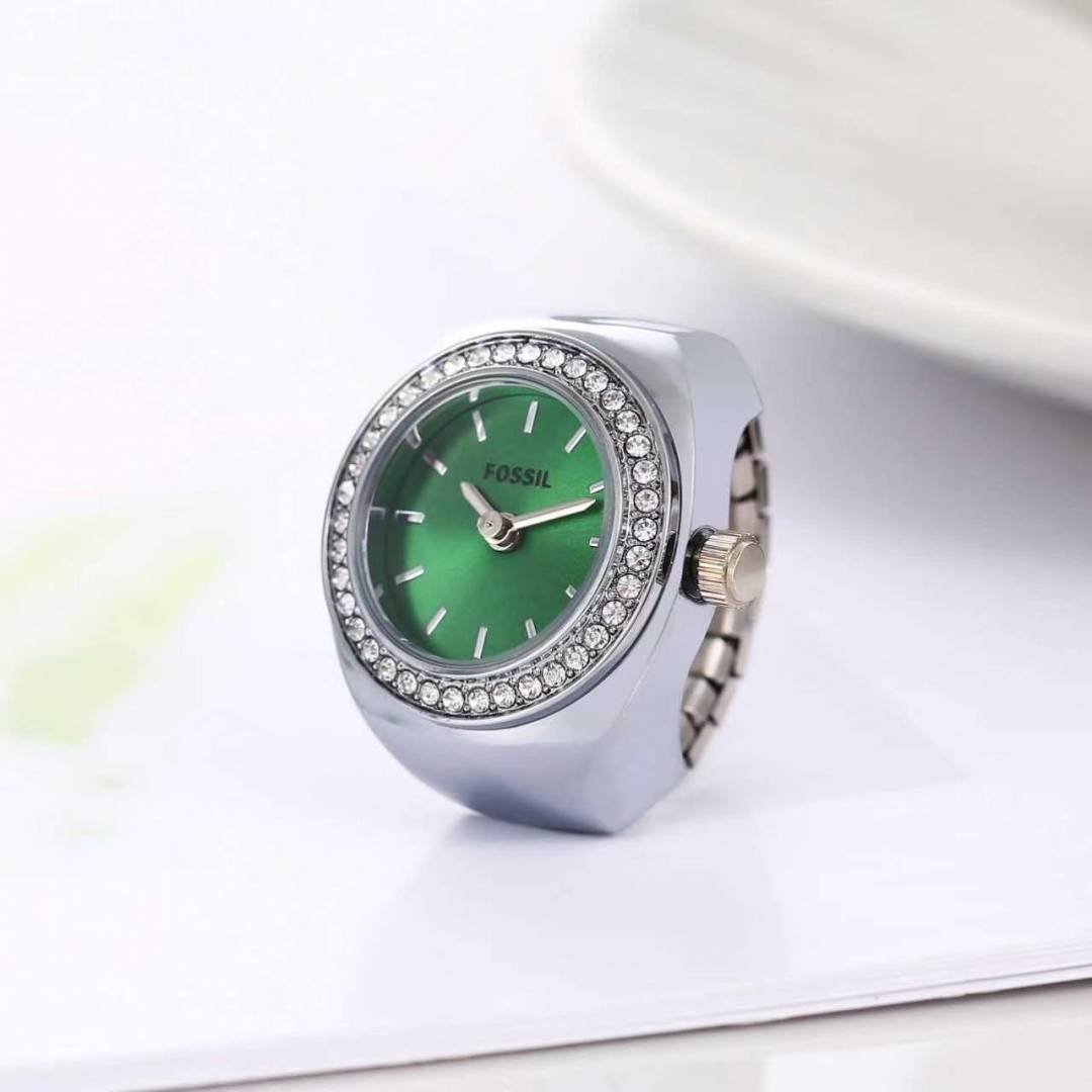 FOSSIIL DIAMOND UNISEX RING WATCH R-22 Main image