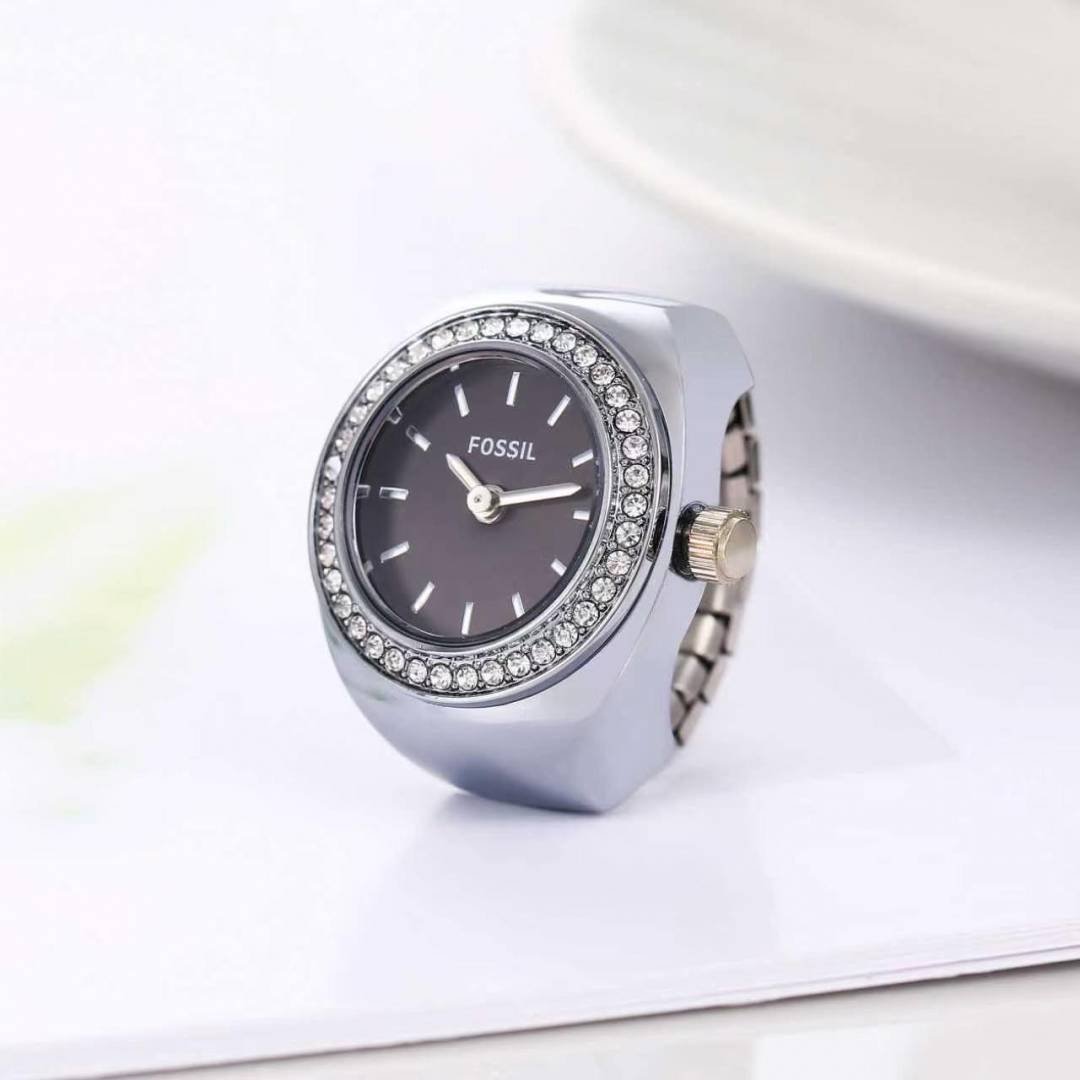 FOSSIIL DIAMOND UNISEX RING WATCH R-23 Main image