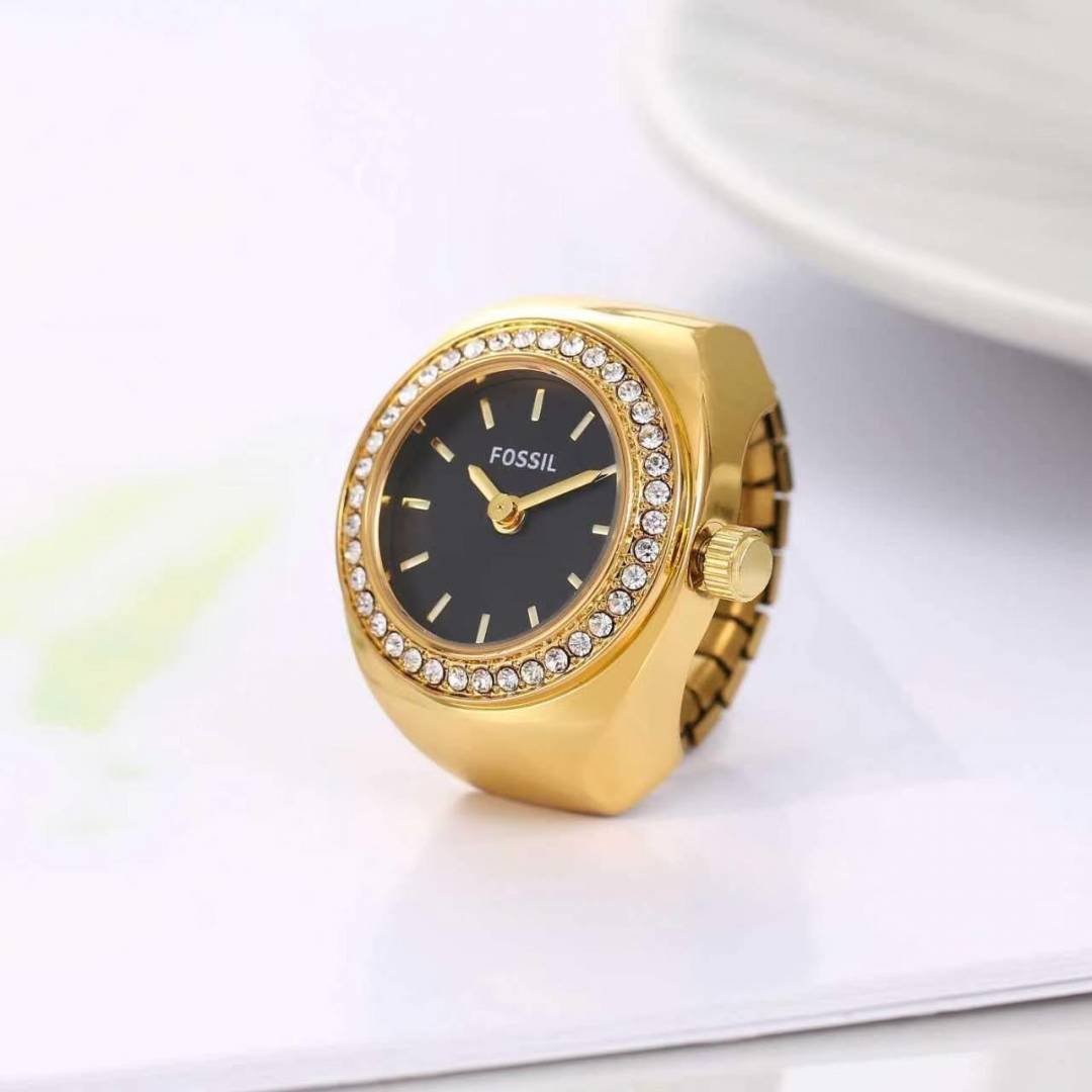 FOSSIIL DIAMOND UNISEX RING WATCH R-26 Main image