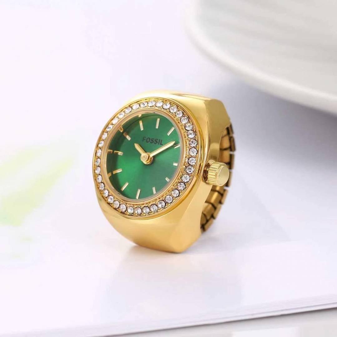 FOSSIIL DIAMOND UNISEX RING WATCH R-27 Main image