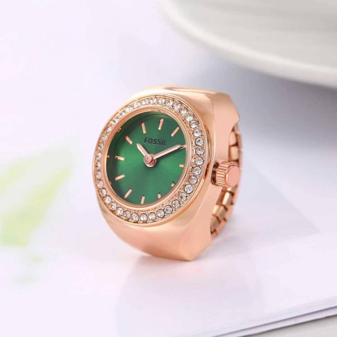 FOSSIIL DIAMOND UNISEX RING WATCH R-29 Main image