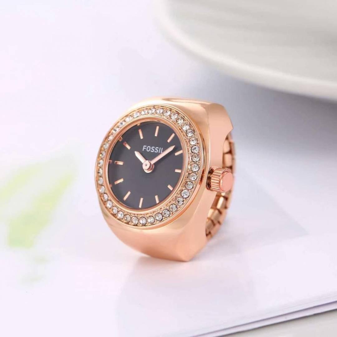 FOSSIIL DIAMOND UNISEX RING WATCH R-31 Main image