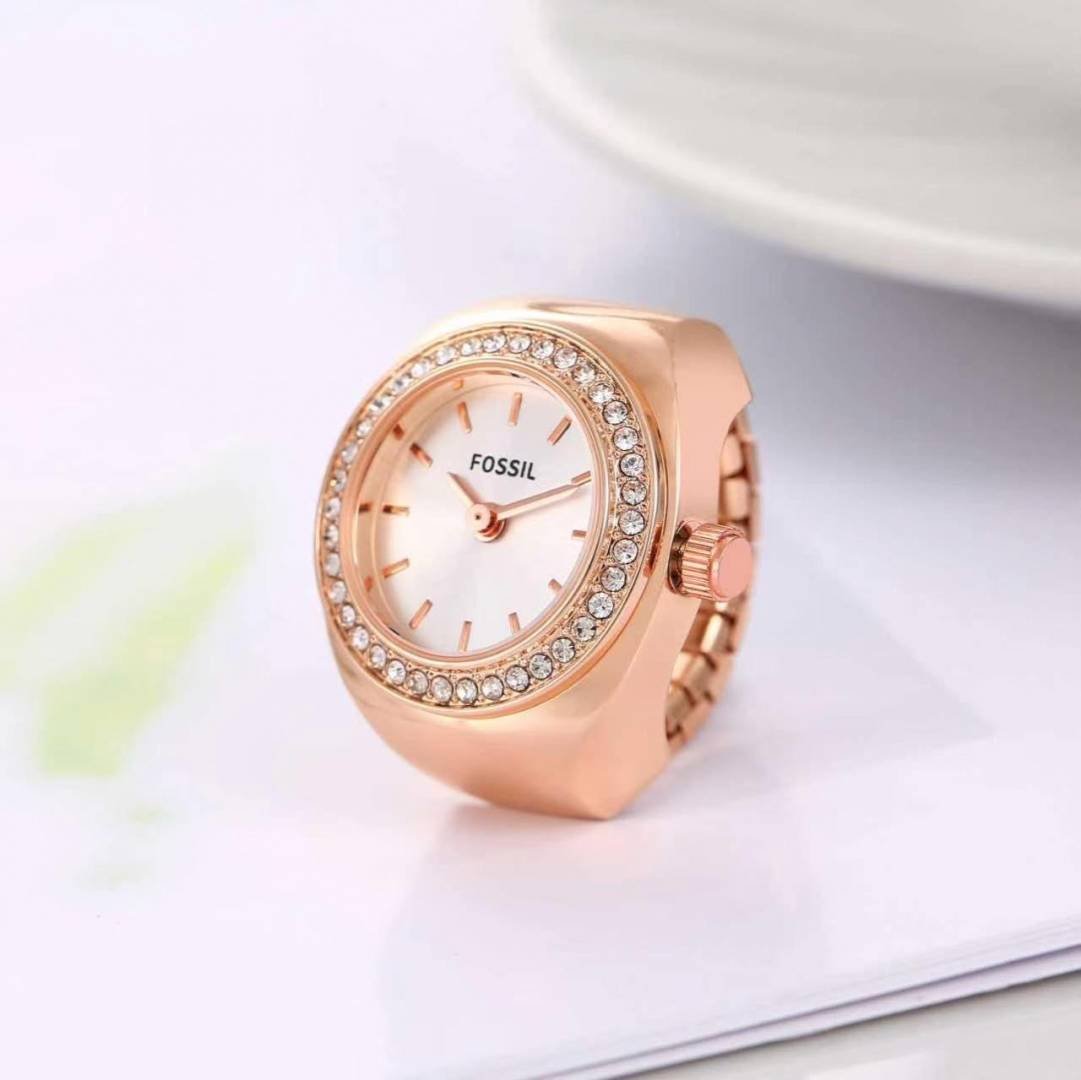 FOSSIIL DIAMOND UNISEX RING WATCH R-32 Main image