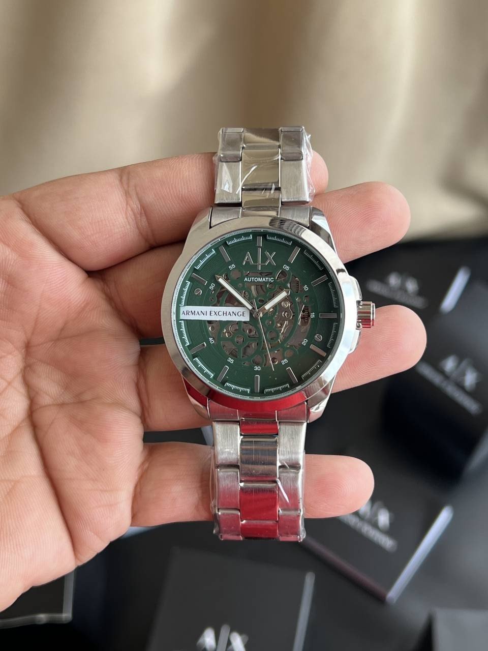 ARMA EXCHANGE SILVER GREEN AUTOAMTIC WATCH Main image