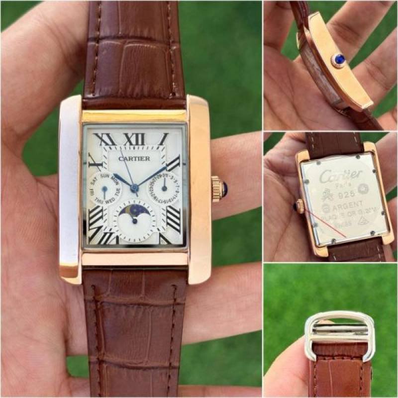 CARTIEER TANK MOONPHASE BROWN WHITE 745 Main image