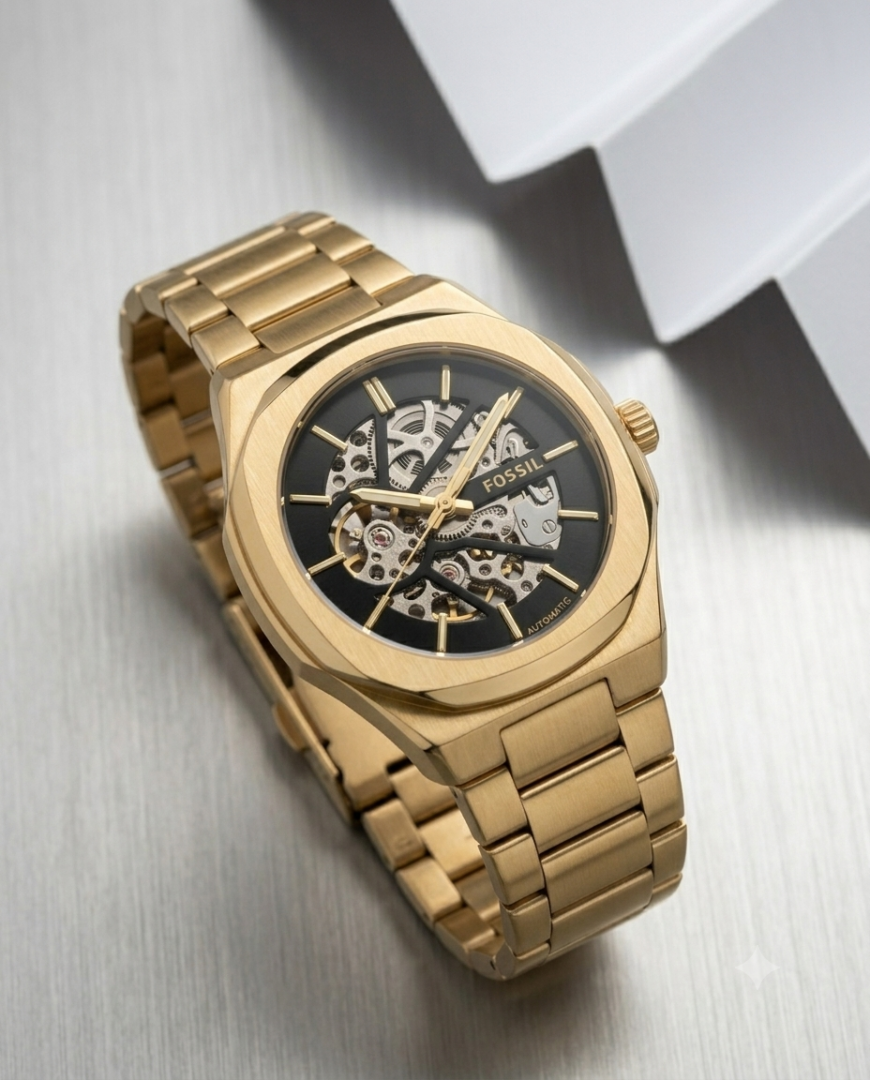 Fossi_il Automatic Skeleton gold black Main image
