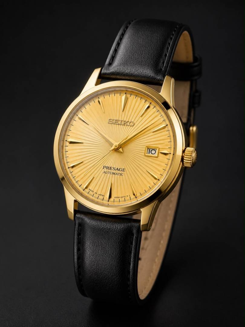 SEIK O PRESAGE LEATHER QUARTZ 932