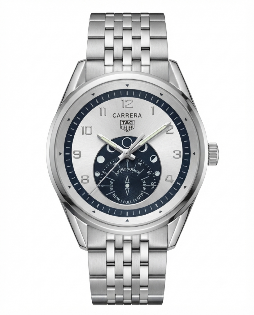 Tag heuee_r  Carrera Astronomer Silver Black Dial