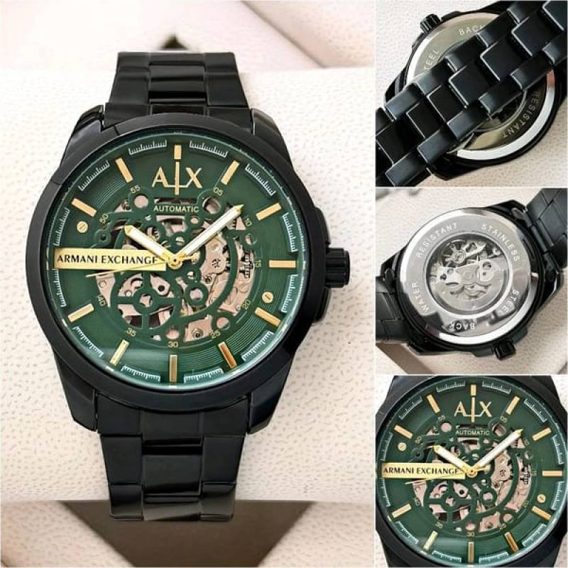 Armaan_i Exchange Ax2418 Hampton Automatic full black and green Main image