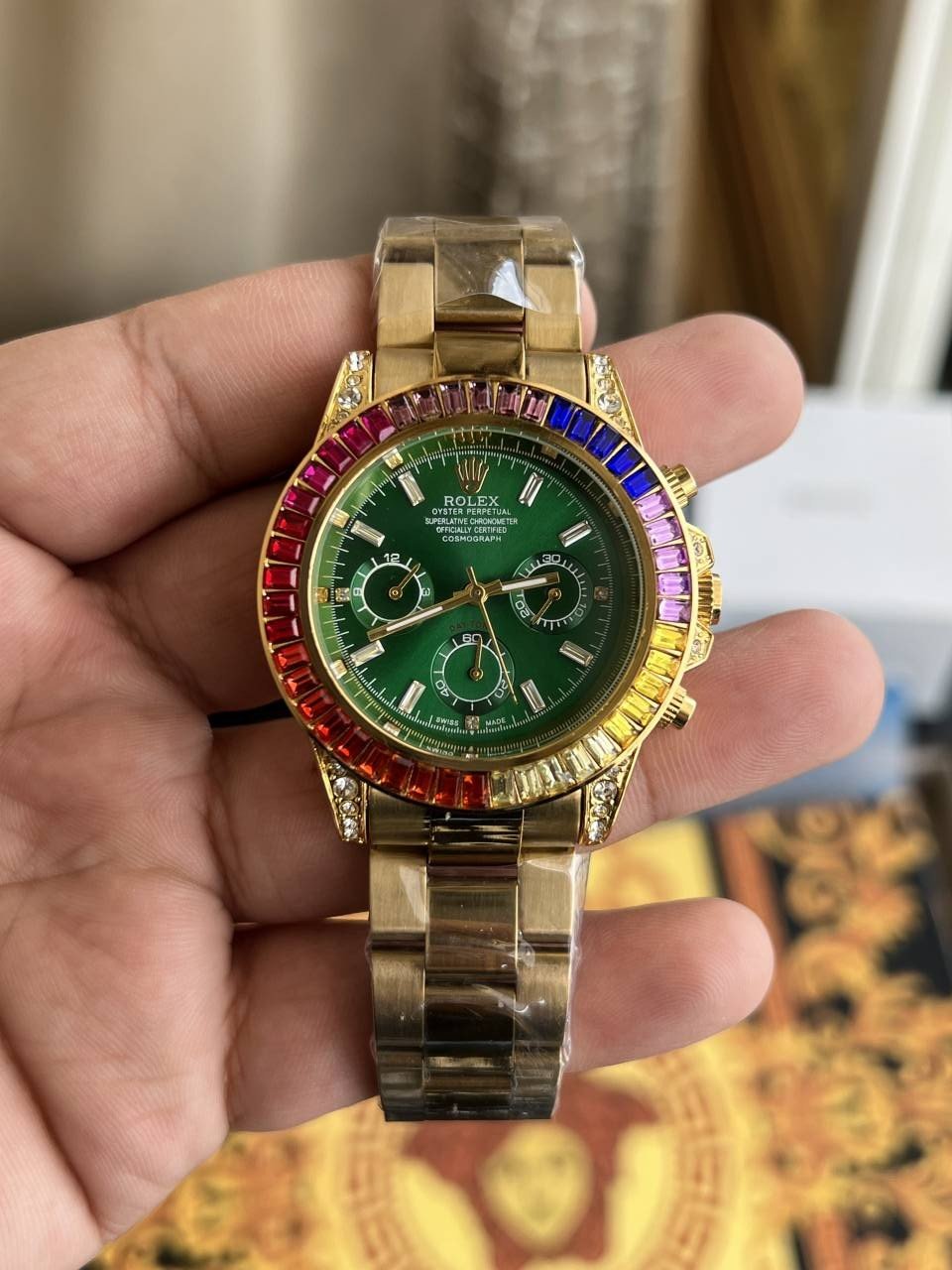 ROLEEX GOLD DIAMOND ALL WORKING PREMIUM WATCH