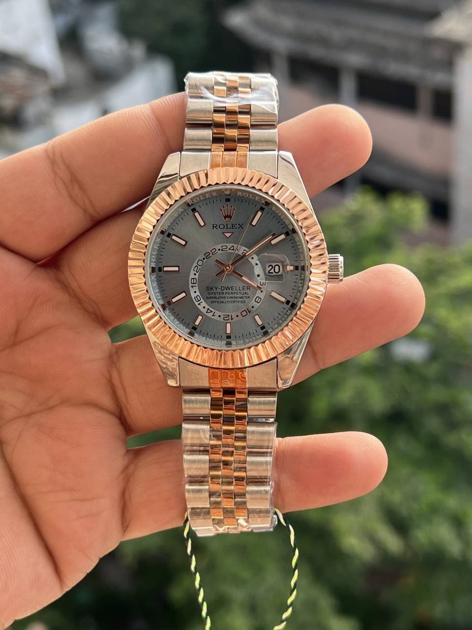 ROLEEX SKY DWELLER SWIFT MOVEMENT COPPER BLUE DIAL