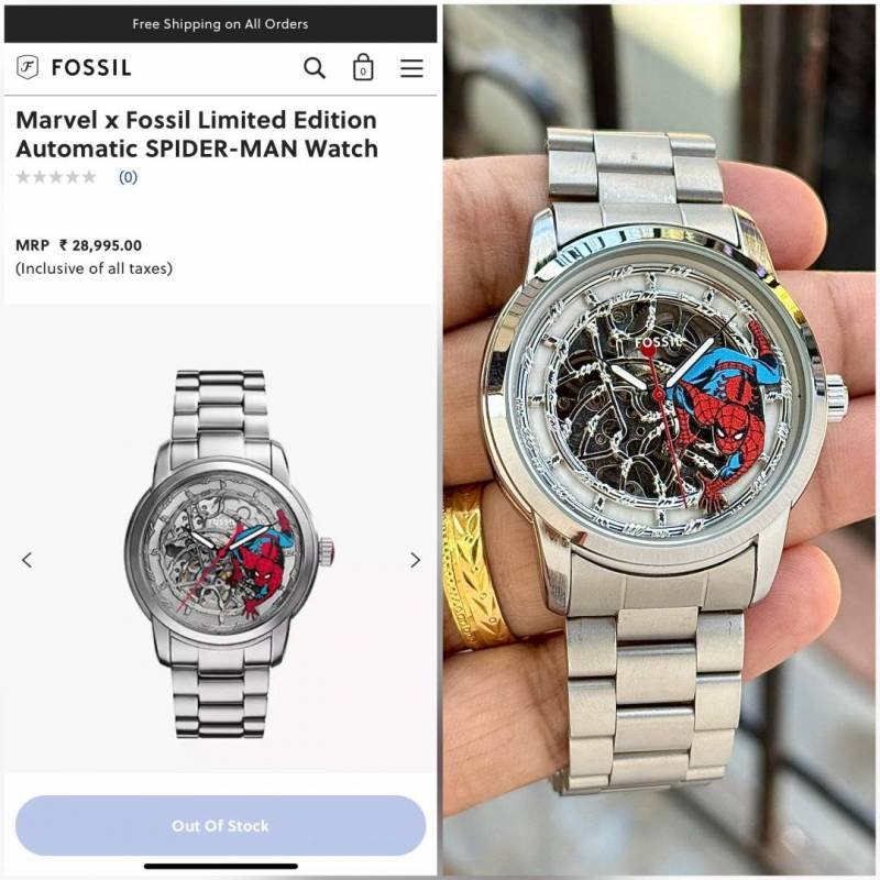 Marvel x fossi_il  imited Edition Automatic Spider Man