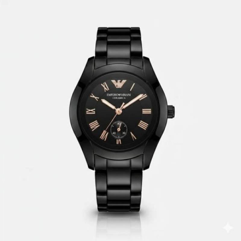 EMPORIO ARMA_I CERAMIC LADIES ANALOG BLACK ROSE 179 Main image