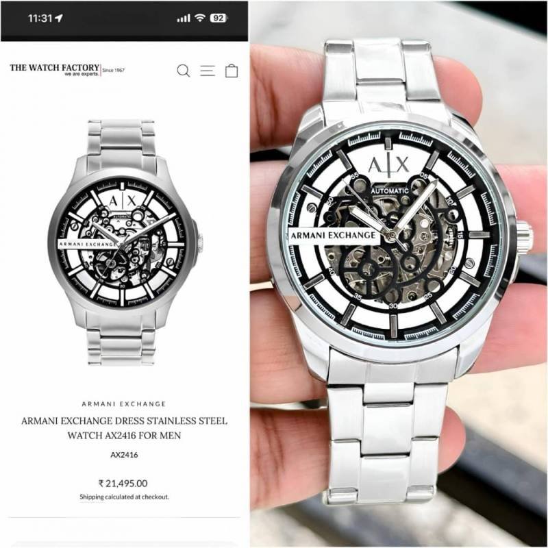 Armaann_i Exchange Ax2418 Hampton Automatic silver Black and white Main image