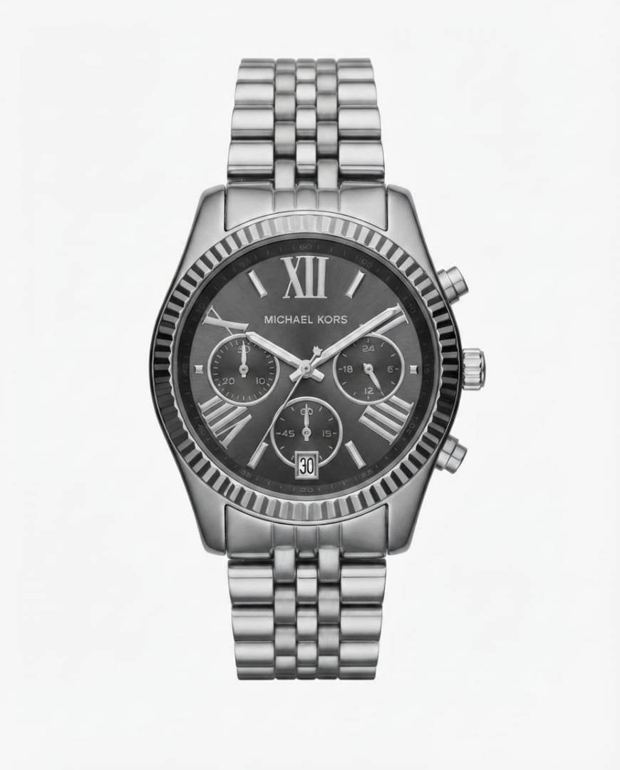 Michea_l kors Lexington Mk8602 Silver Black Dial