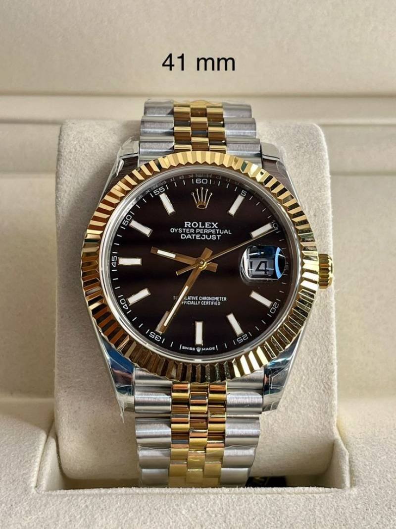 Rolee_x Oyster Perpetual Date Just 2Ton Gold Black