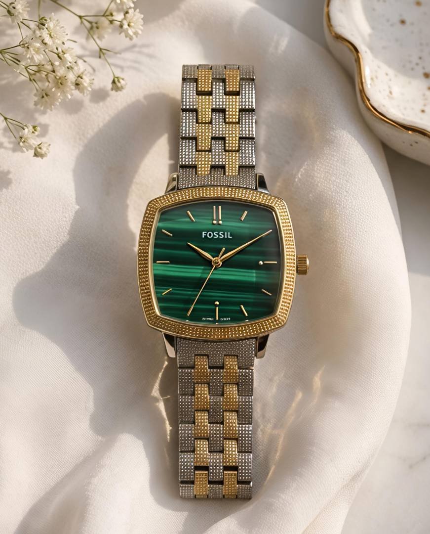 Fossii_l x Nick Jonas Ladies 2Ton Gold Green 02