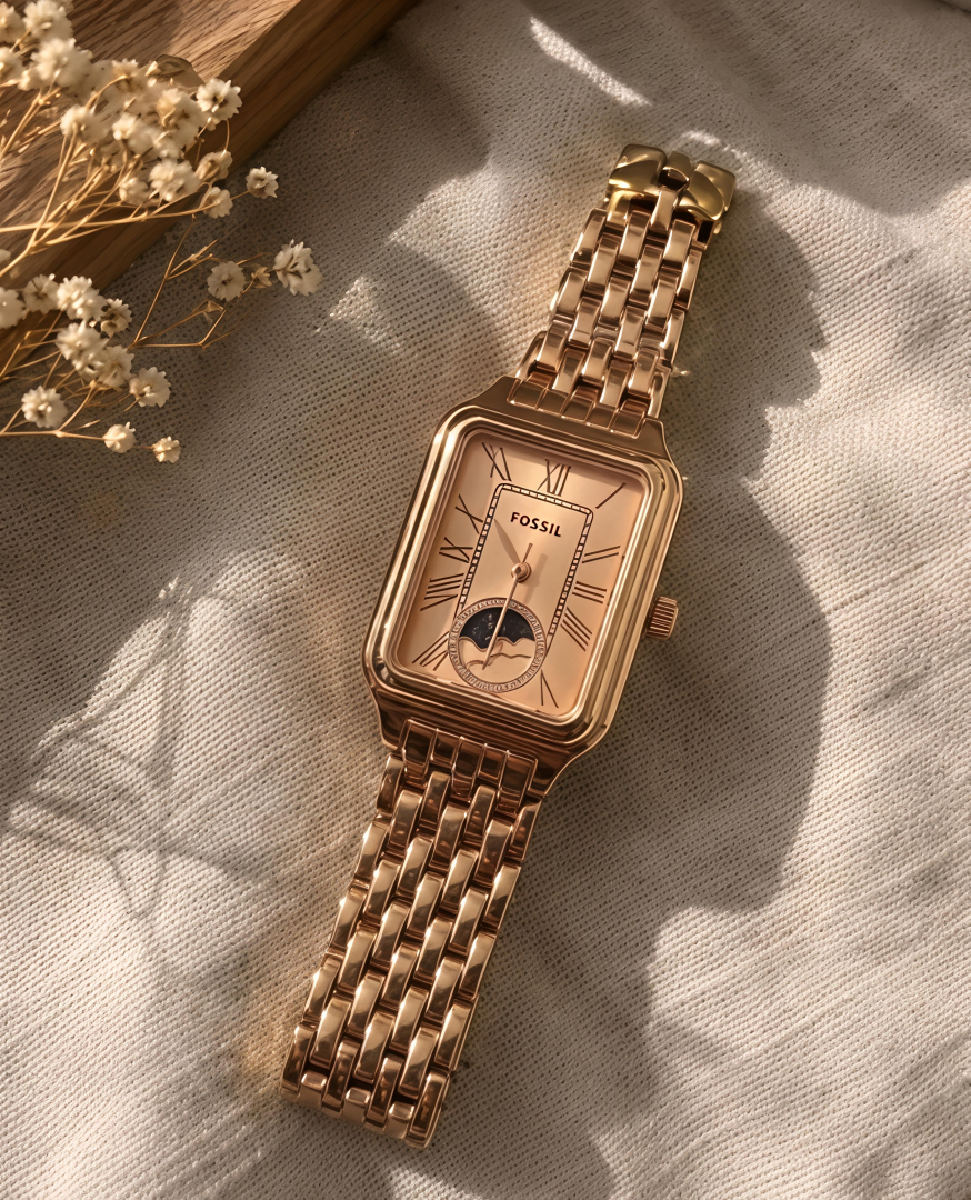Fossii_l Raquel Sun Moon Rose-Gold Pink Main image
