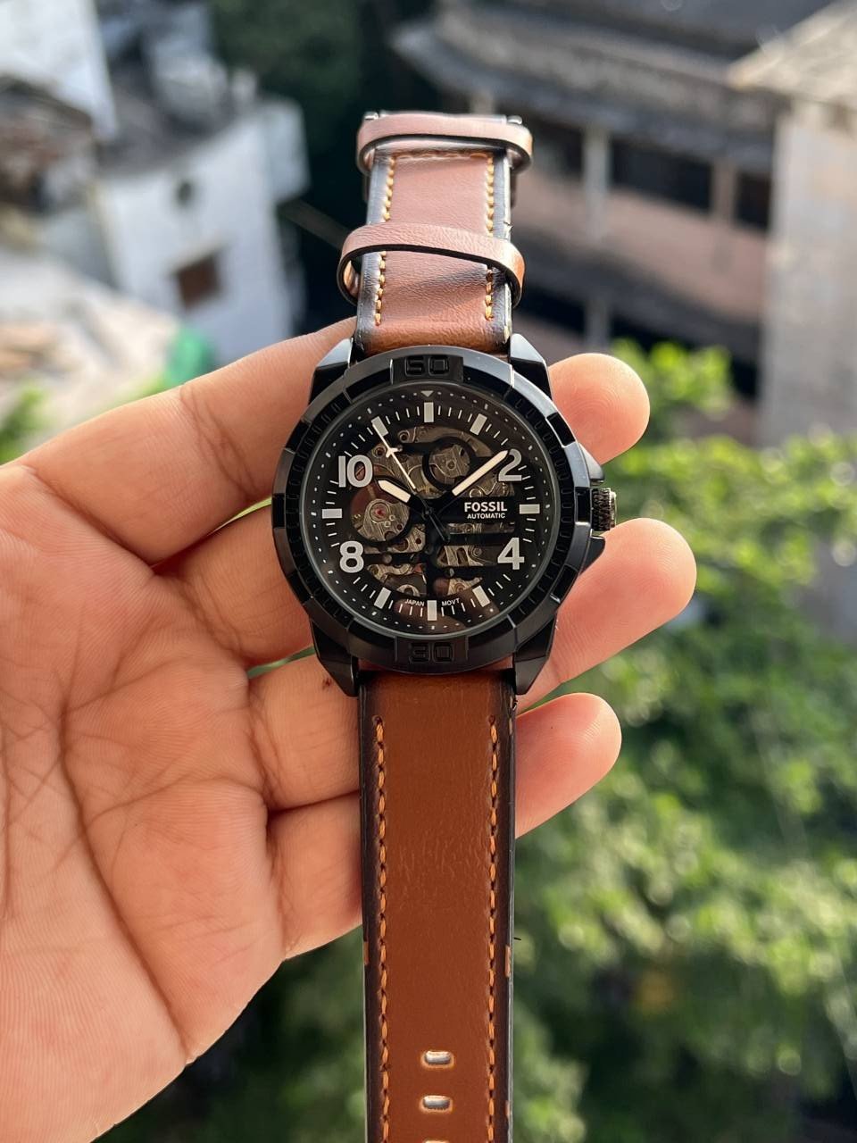 FOSSI BRONSON LEATHER BELT PREMIUM WATCH Main image