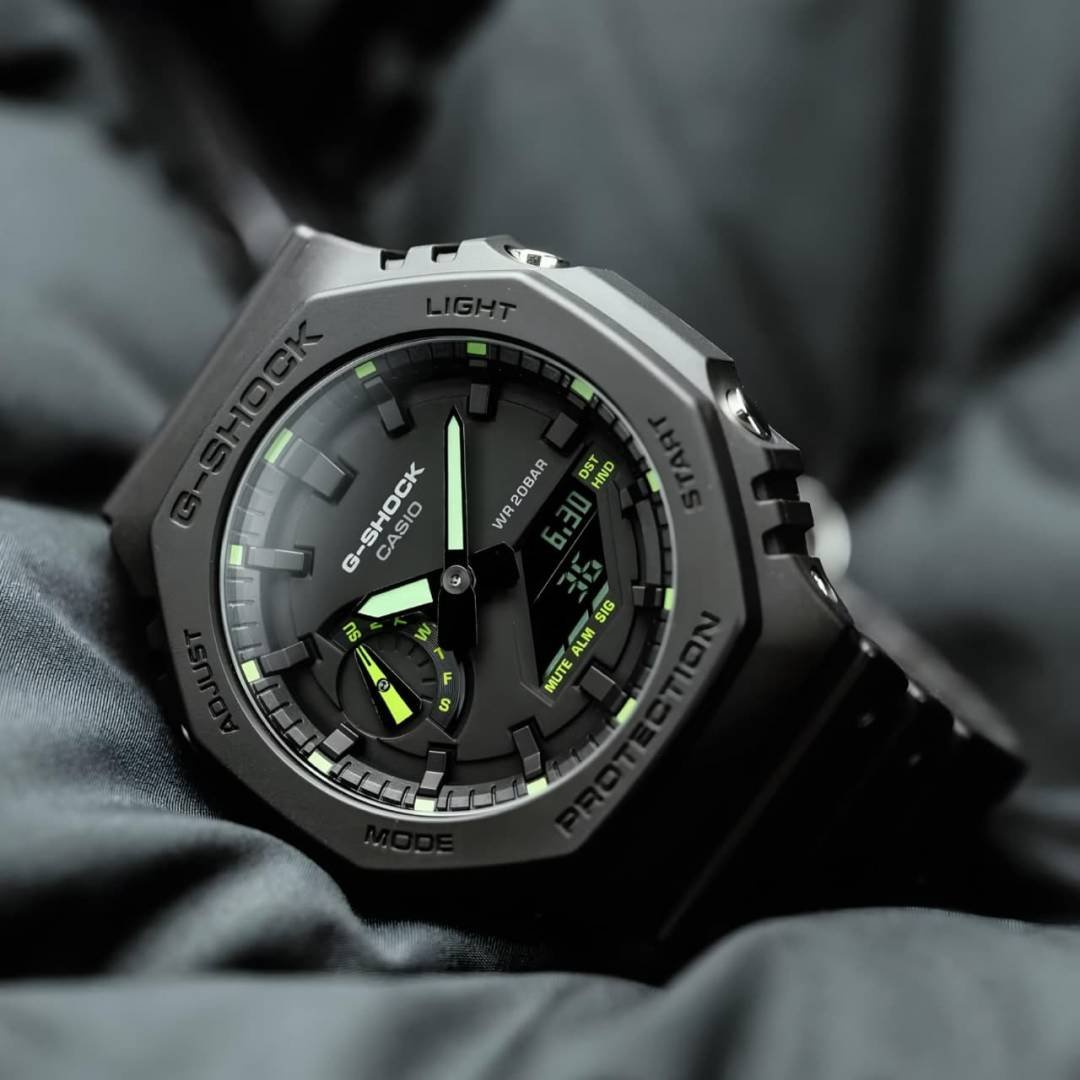 Casio g shock ga2100 black and green Main image