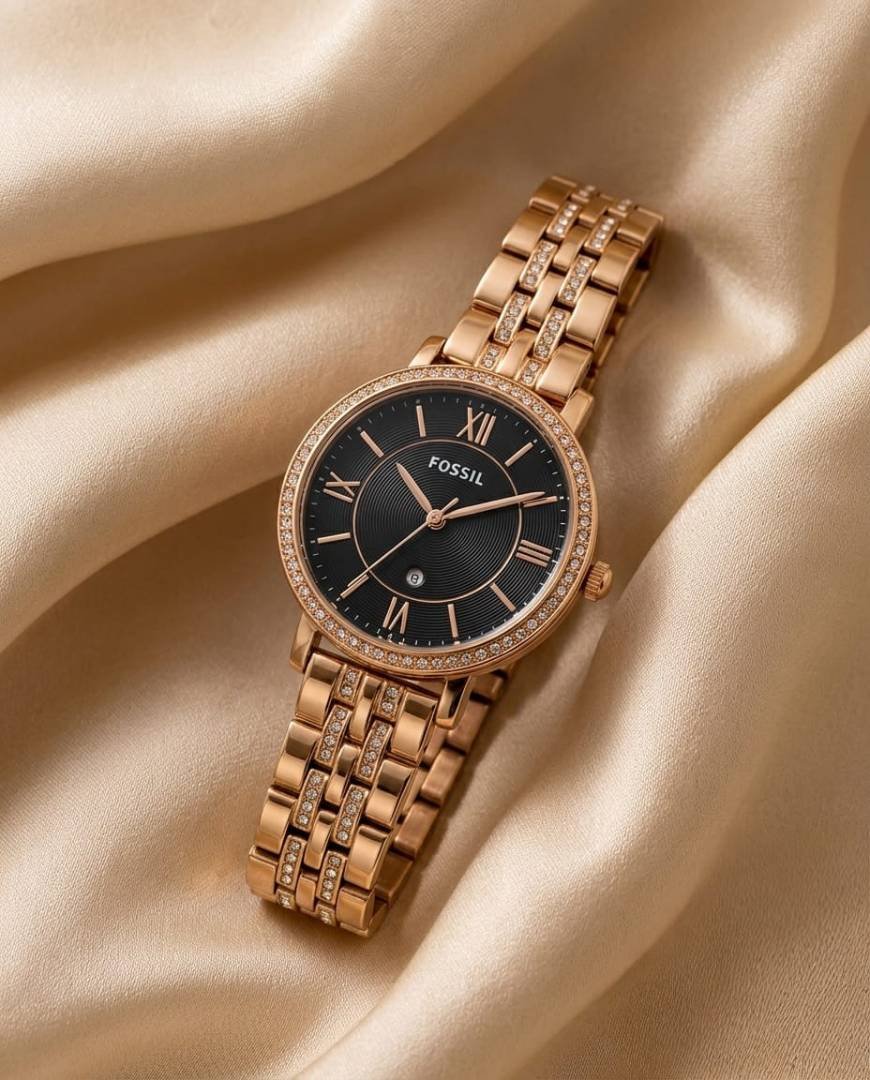 Fossii_l Jacqueline Rose Gold Black Main image