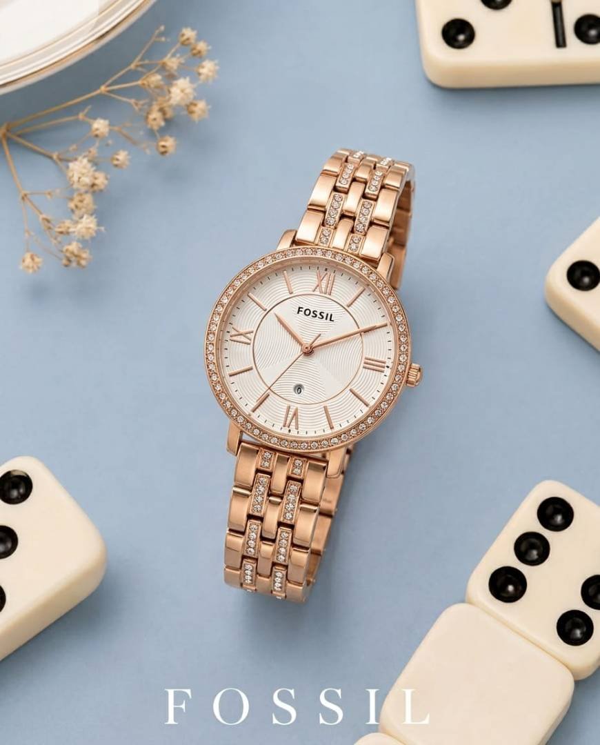 Fossii_l Jacqueline Rose Gold White Main image