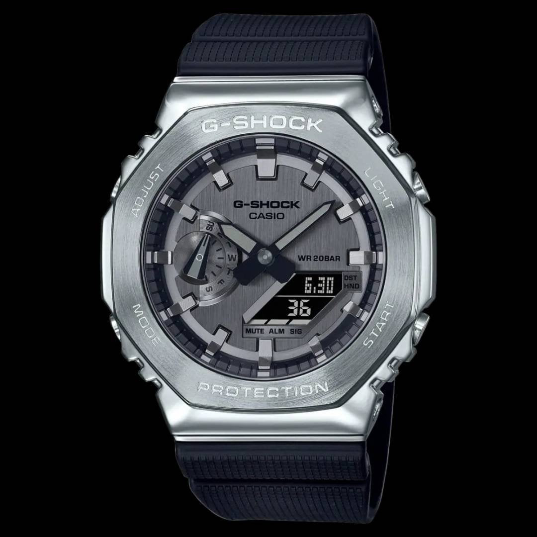 Casio g shock gm2100 black silver Black Main image