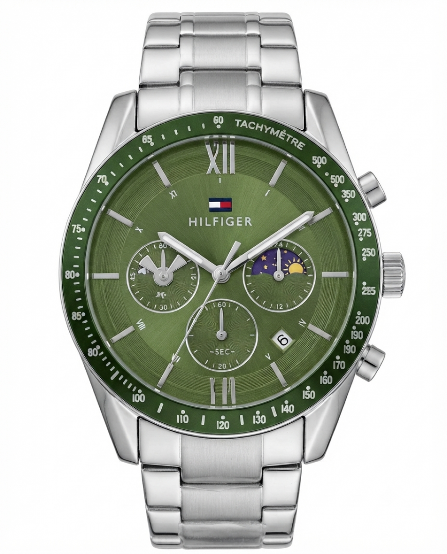 Tommm_y Hilfiger Multifunction Silver Green Dial Main image
