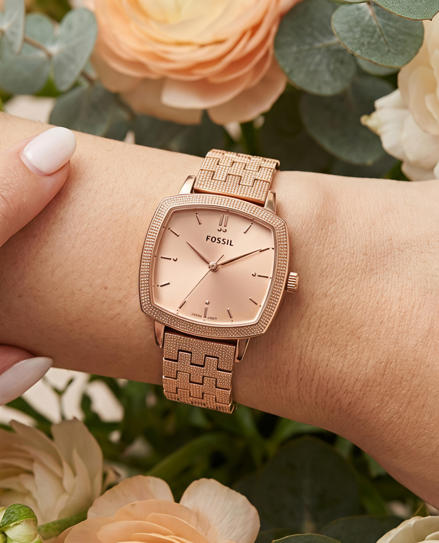 Fossii_l x Nick Jonas Ladies Rose Gold Pink Main image