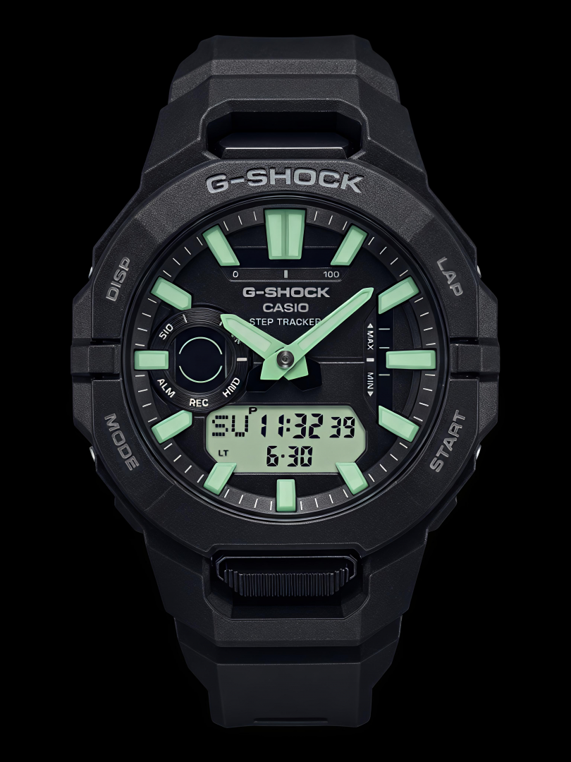 Casio G Shock GBA-950-2A Full Black LimeGreen-Needles Main image