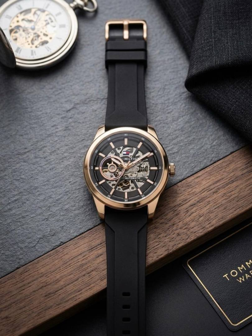 Tomm_y_Hilfig_eer Premium Automatic Silicon Gold 491