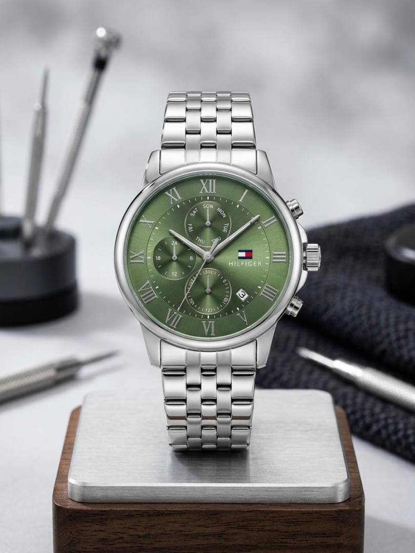 Tommy_Hillfiger_Chronograph Silver Green 353 Main image