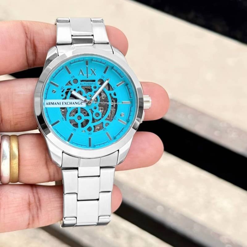 Armaann_i Exchange Ax2418 Hampton Automatic silver Sky Blue Main image
