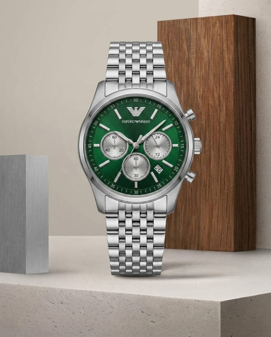 Emporio Armaan_i AR11581 Chronograph Silver-Green Main image