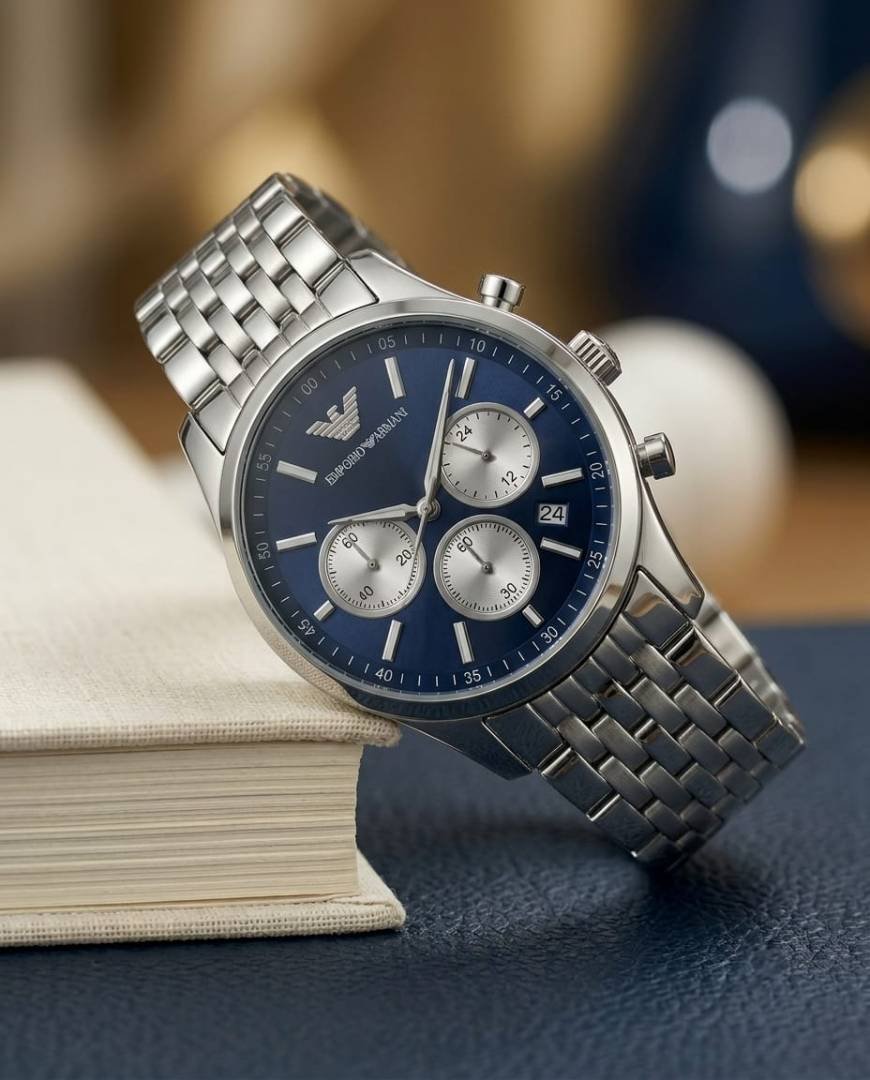 Emporio Armaan_i AR11581 Chronograph Silver-Blue Main image