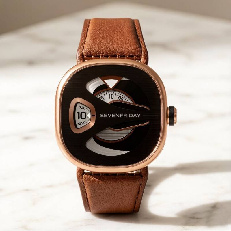 Seven Friday M-Series Square Dark Brown Copper Black Dial