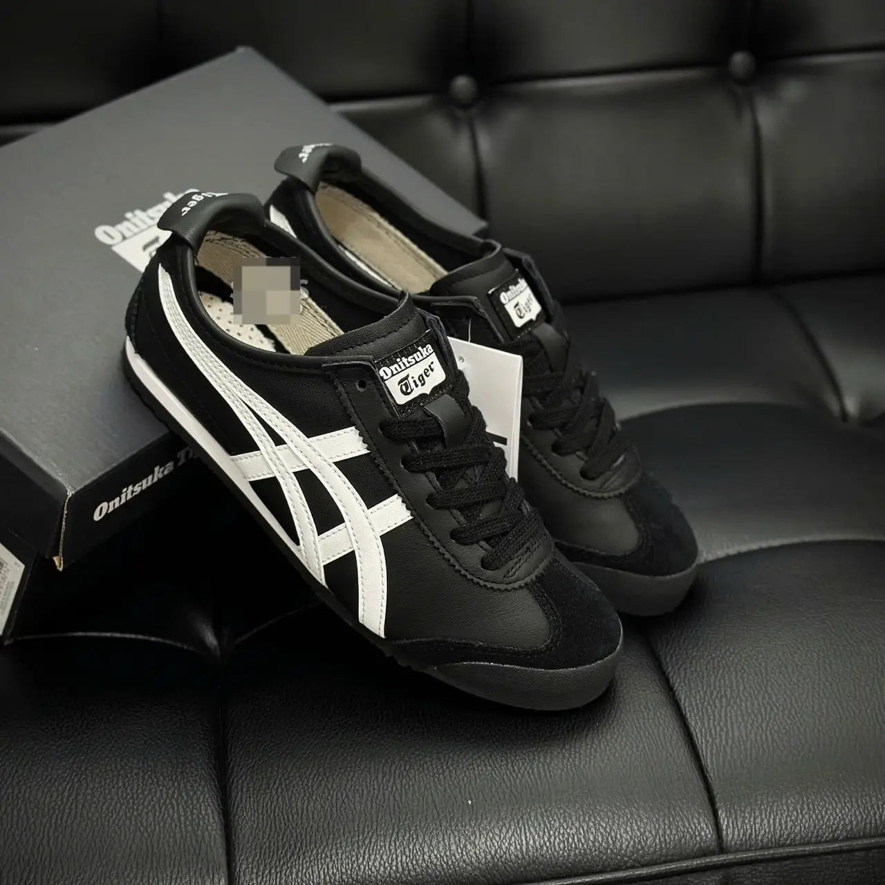 Onitsuka Tiger Mexico 66 Black white for girls D-1873 Main image