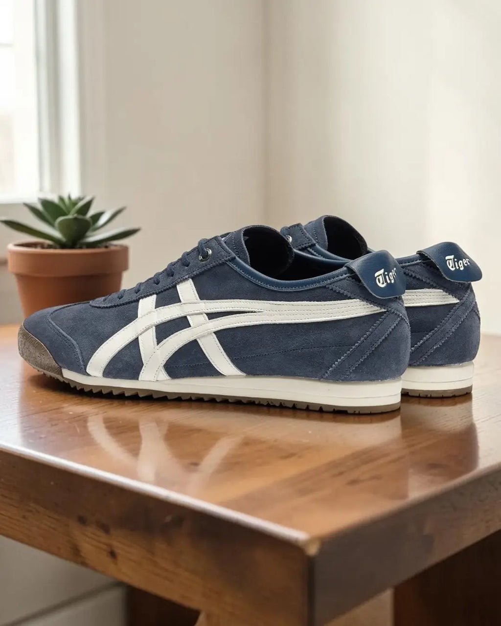 Onitsuka Tiger Mexico 66 SD Iron Navy Cream 7A Premium Mens Sneakers D-2100