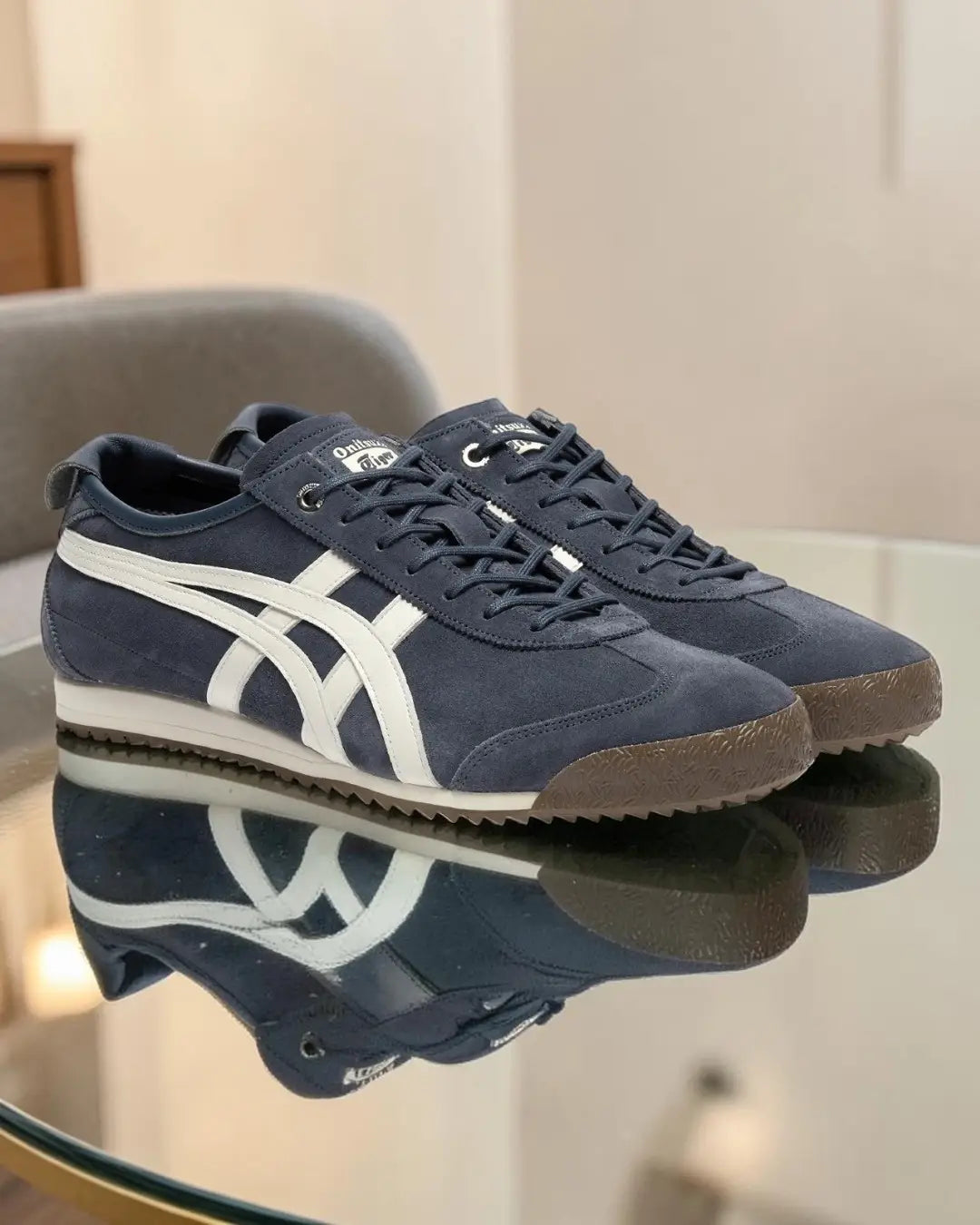 Onitsuka Tiger Mexico 66 SD Iron Navy Cream 7A Premium Mens Sneakers D-2100 Main image