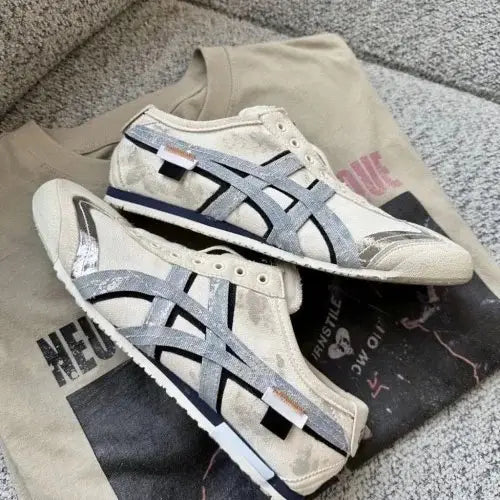 Onitsuka Tiger Mexico 66 x Panda Prank Slip On White Blue Sneakers For Mens Main image