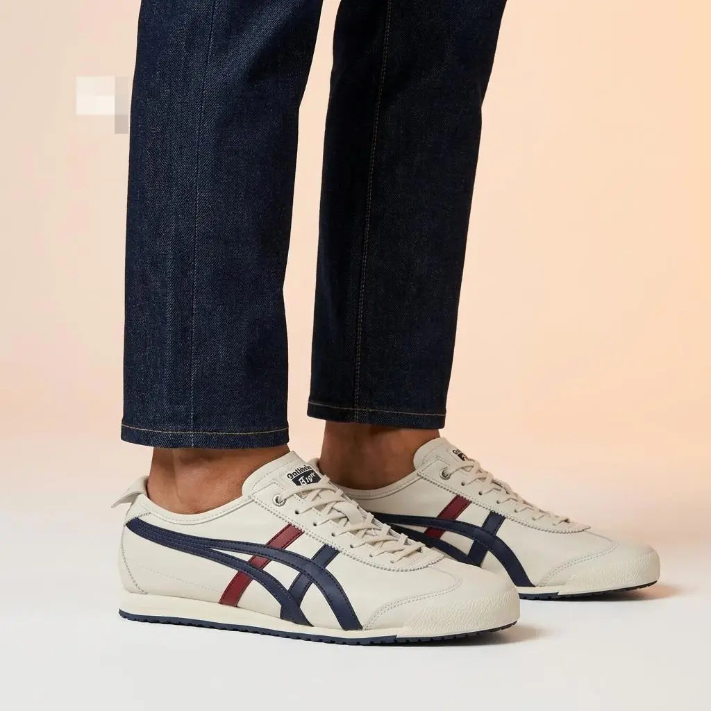 Onitsuka Tiger Mexico 66 SD Cream  Peacoat  7A Premium Mens Sneakers D-2098