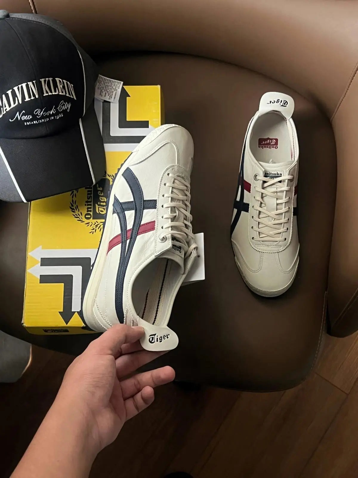 Onitsuka Tiger Mexico 66 SD Cream  Peacoat  7A Premium Mens Sneakers D-2098
