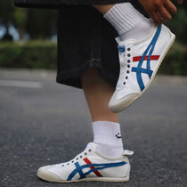 Onitsuka Tiger Mexico 66 Slip-On White  Blue  Red  7A Premium Ladies Sneakers D-1874