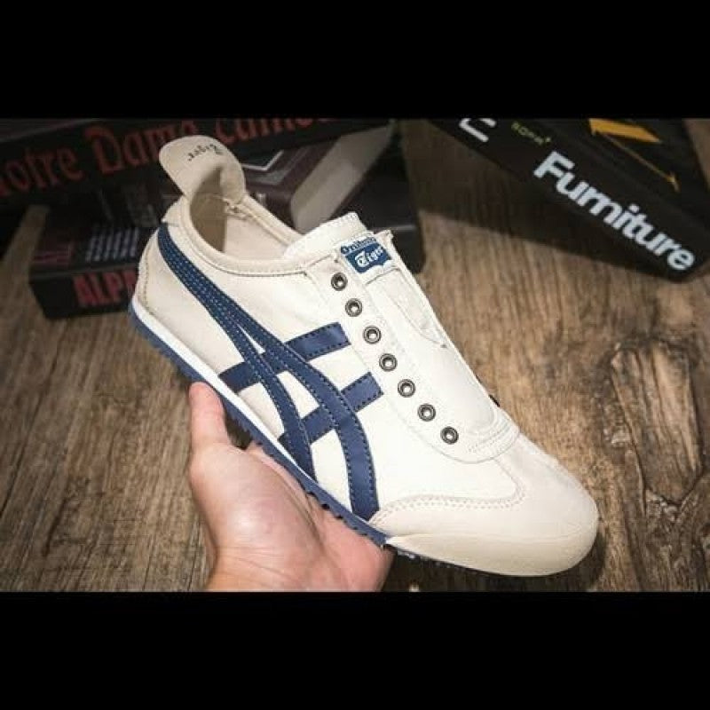 Onitsuka Tiger Mexico 66 Slip On BEIGE NAVY BLUE (FIX) Main image