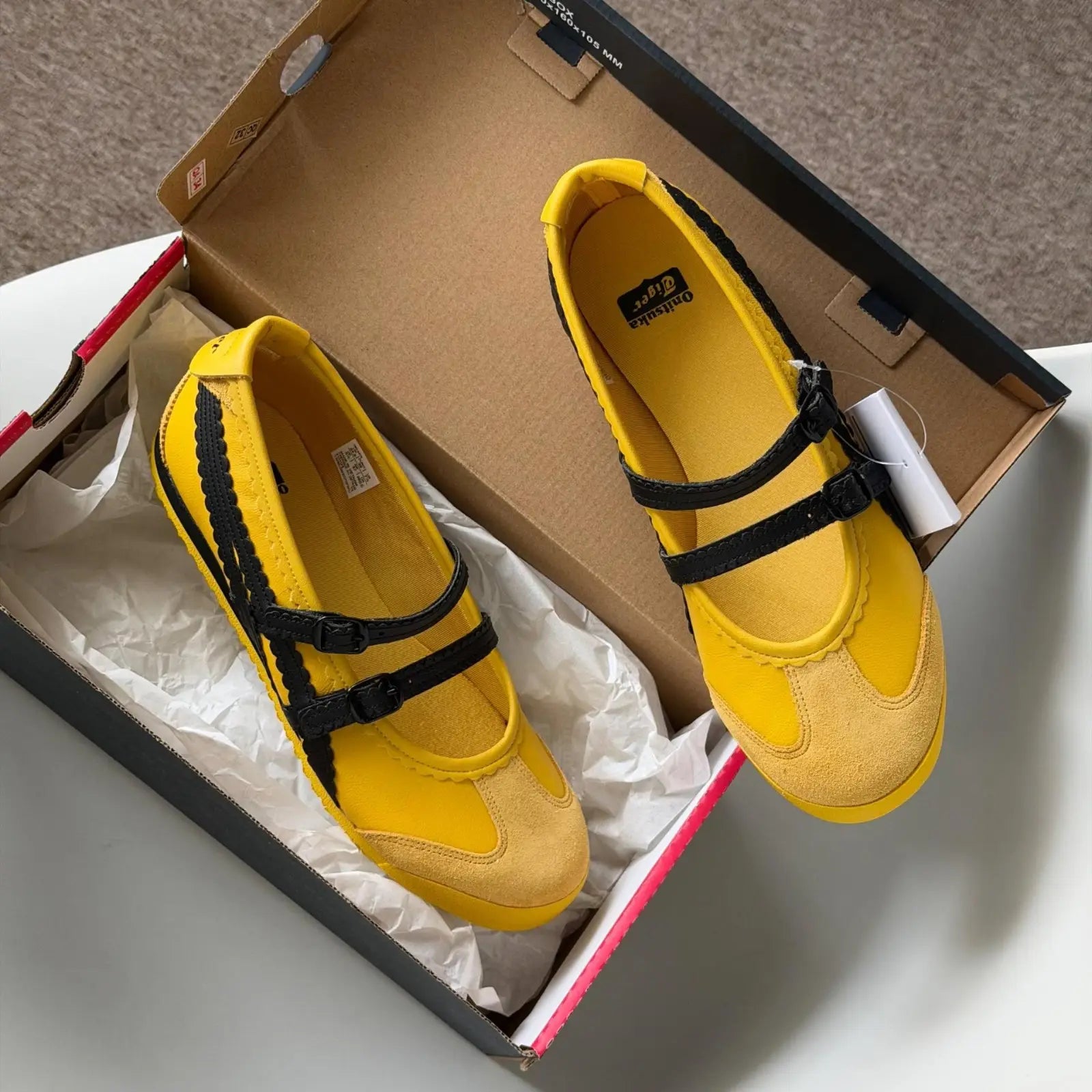 Onitsuka Tiger Mexico 66 TGRS Yellow Black 7A Premium Ladies Sneakers D-2093 Secondary image
