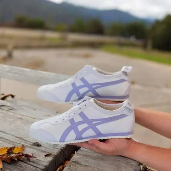Onitsuk_a Tiger Mexico 66 Slip-On  White Purple Girls First Copy Sneakers D-1846 Main image