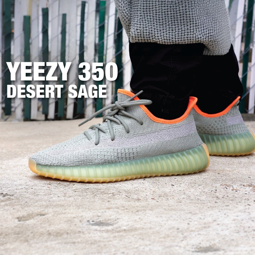 Adidas Yeezy Boost 350 V2 Desert Sage Reflective Semi UA Quality With Full Kit Main image